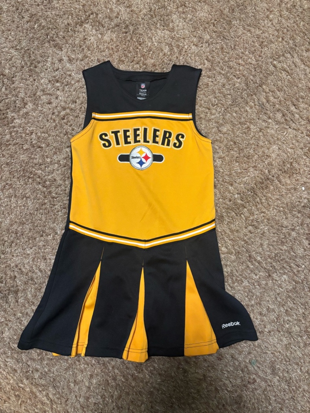 Reebok Girls Steelers Cheer Outfit - Black, Gold
